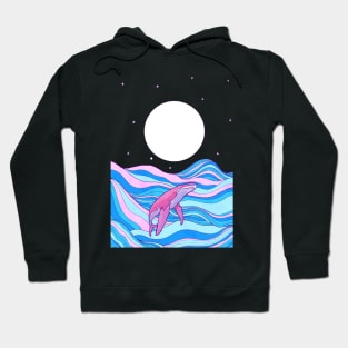 The whale and waves Hoodie